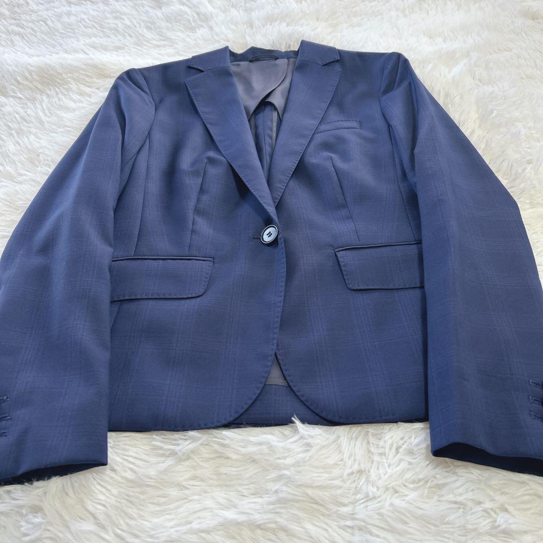 美品 スーツカンパニー REDA グレンチェック 高級スーツ3点セット 42