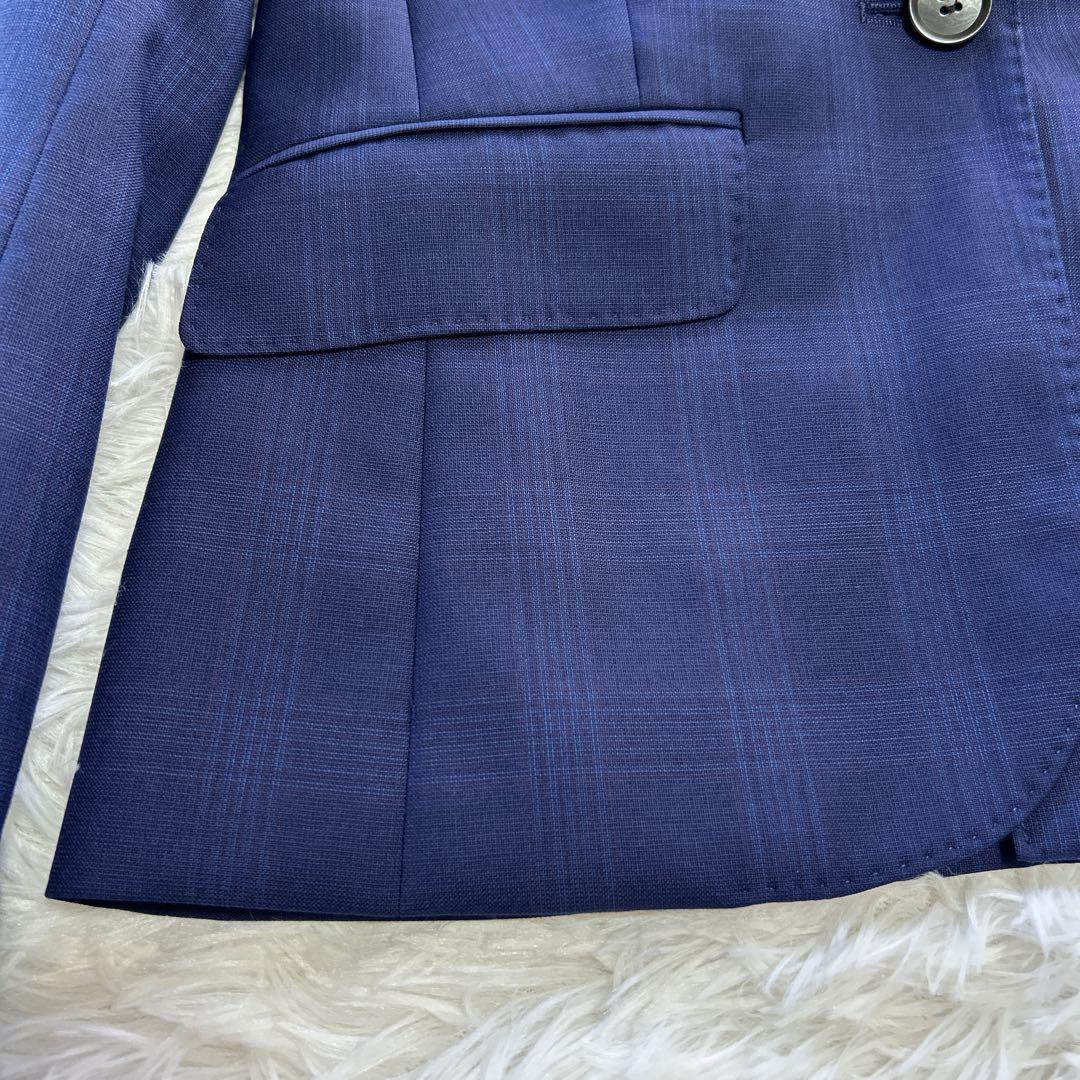 美品 スーツカンパニー REDA グレンチェック 高級スーツ3点セット 42