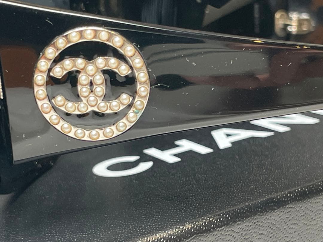 【新品未使用】CHANEL ココマーク　パール　ブラックサングラス