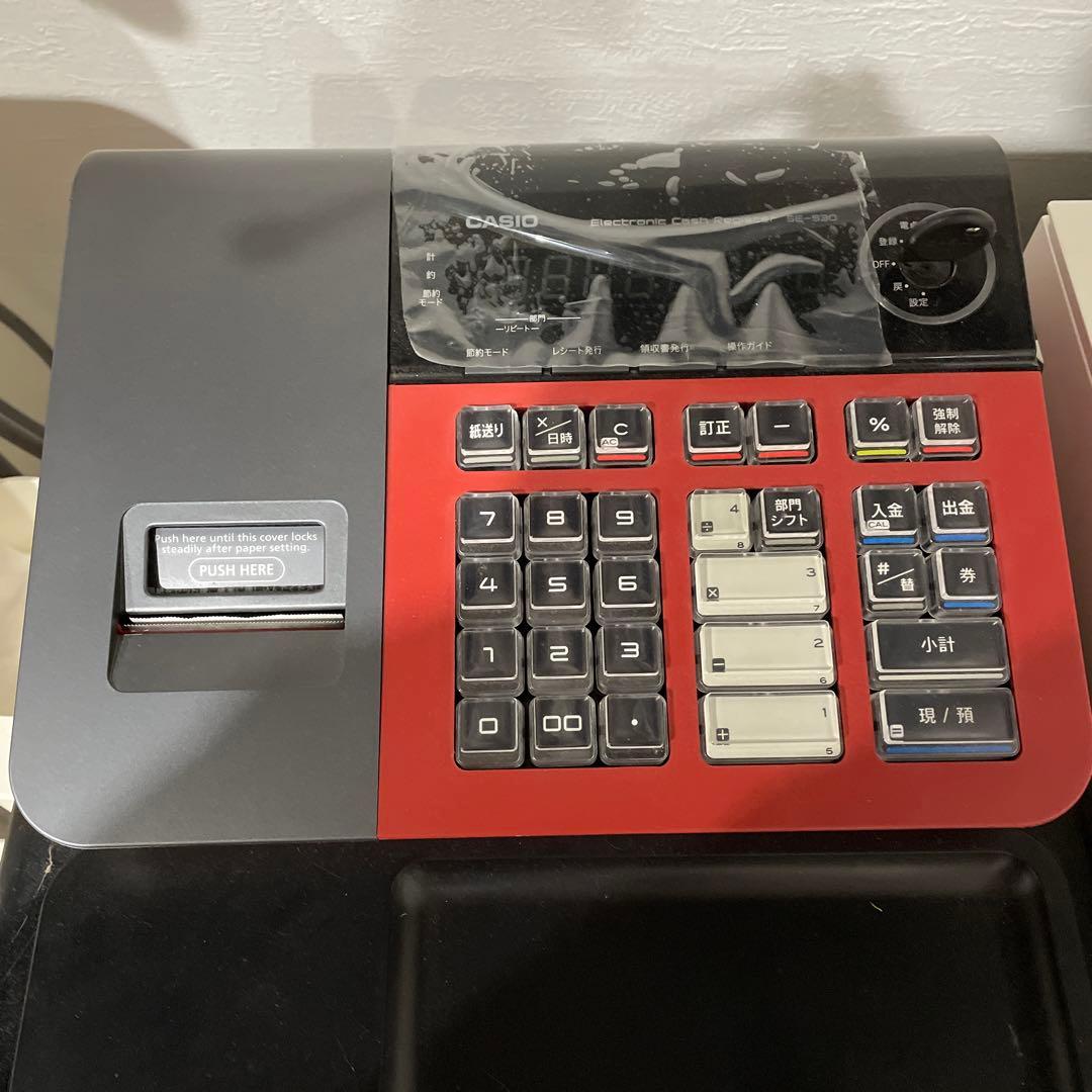 最終値下げ価格⭐︎CASIO レジスター 赤と黒色　コンパクト