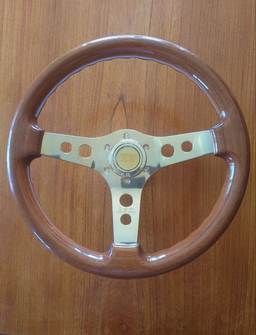 希少！HKSゴールドホーンボタン&OBAウッドステアリング