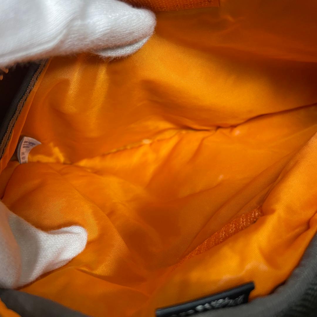 美品 PORTER ポーター タンカー ショルダーバッグ シルバーグレー 二層式