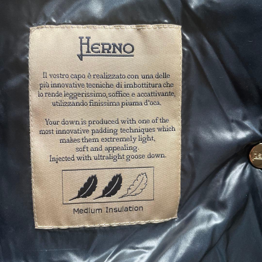 超美品　サイズ50 Herno ネイビー　ダウンコート