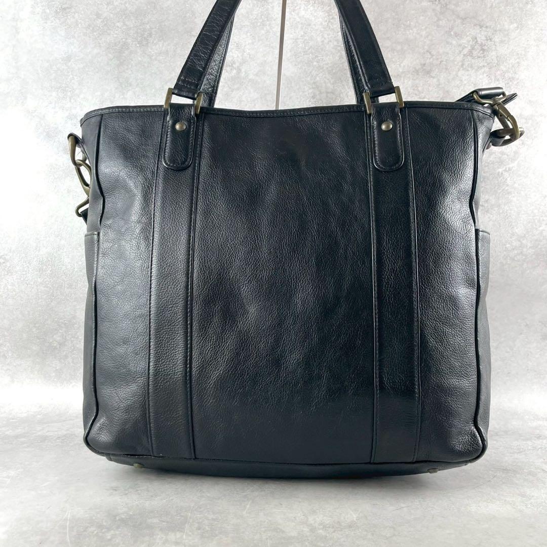 【美品✨】SOT 2way トートバッグ 大容量 オールレザー 黒