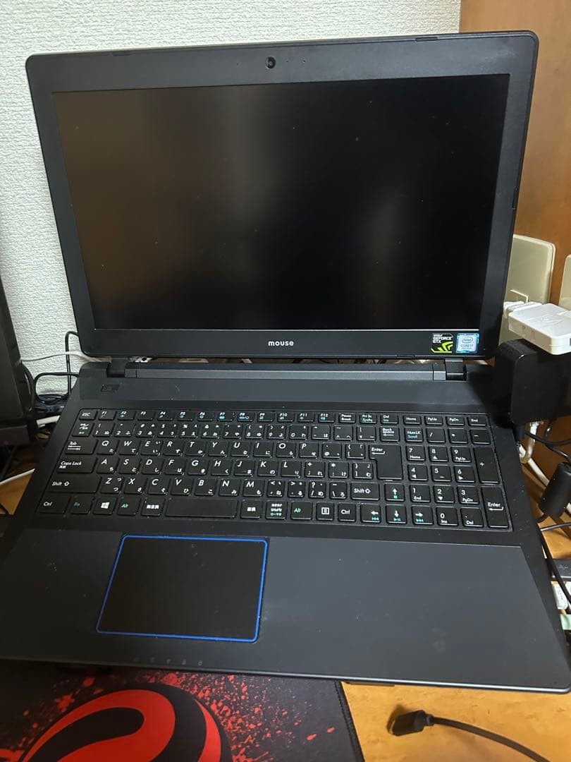 ブラックノートPC Windows 10 ACアダプター付き