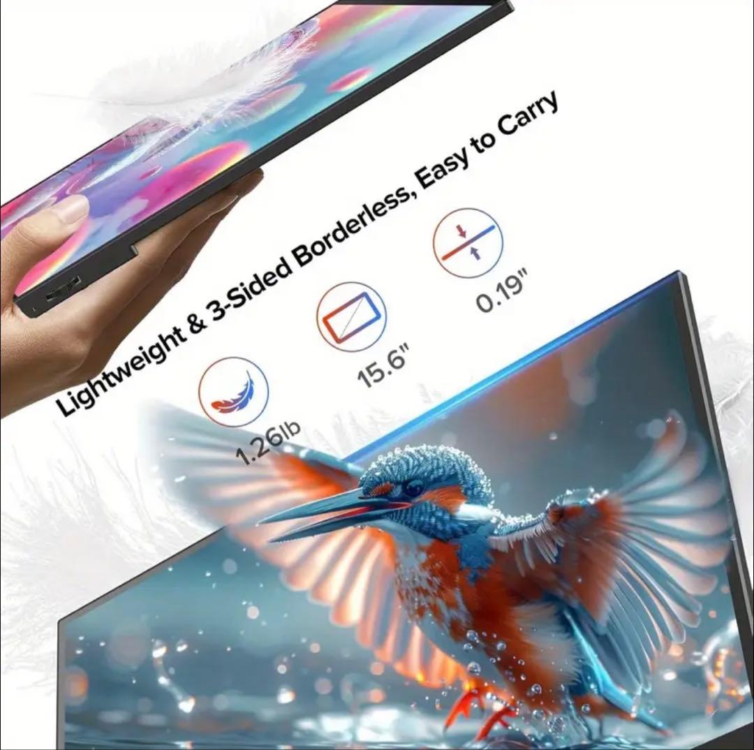 UPERFECT 15.6インチ モバイルモニター 1200P タッチスクリーン