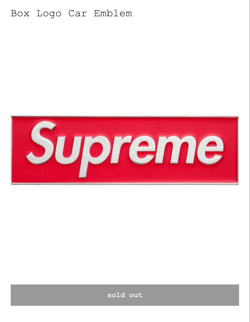 小物 Supreme Box Logo Car Emblem