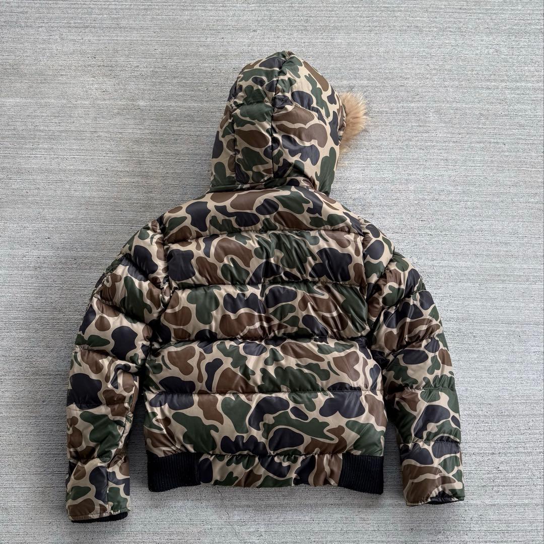 y2k 短丈　2way ファーダウン ジャケット　カモフラ　ギャル　stussy