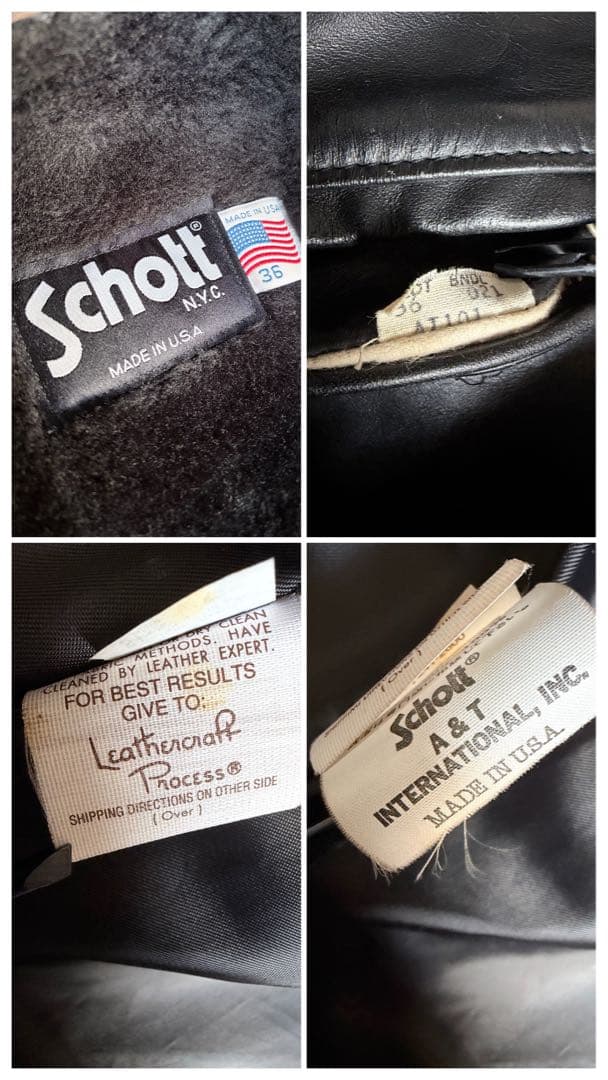 SCHOTT ショット AT101 シングルライダース 36 USA製