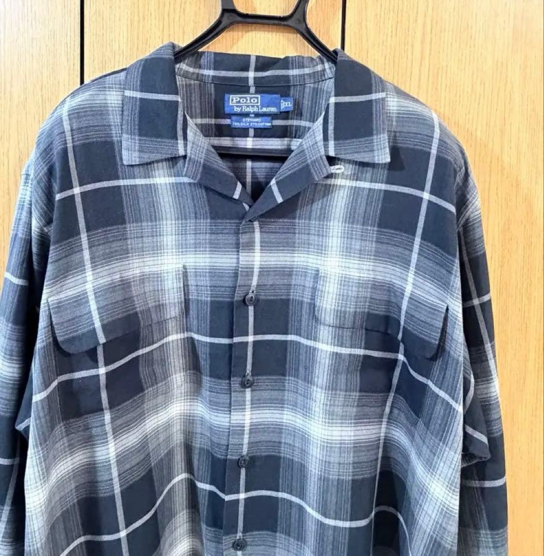 豪*也様 ラルフローレンsteward オンブレチェックシャツ サイズXL