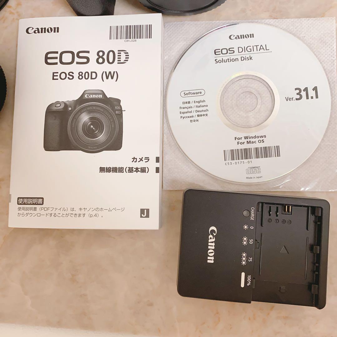 【レンズ2個セット】Canon EOS80D 一眼レフカメラ　本体　レンズセット
