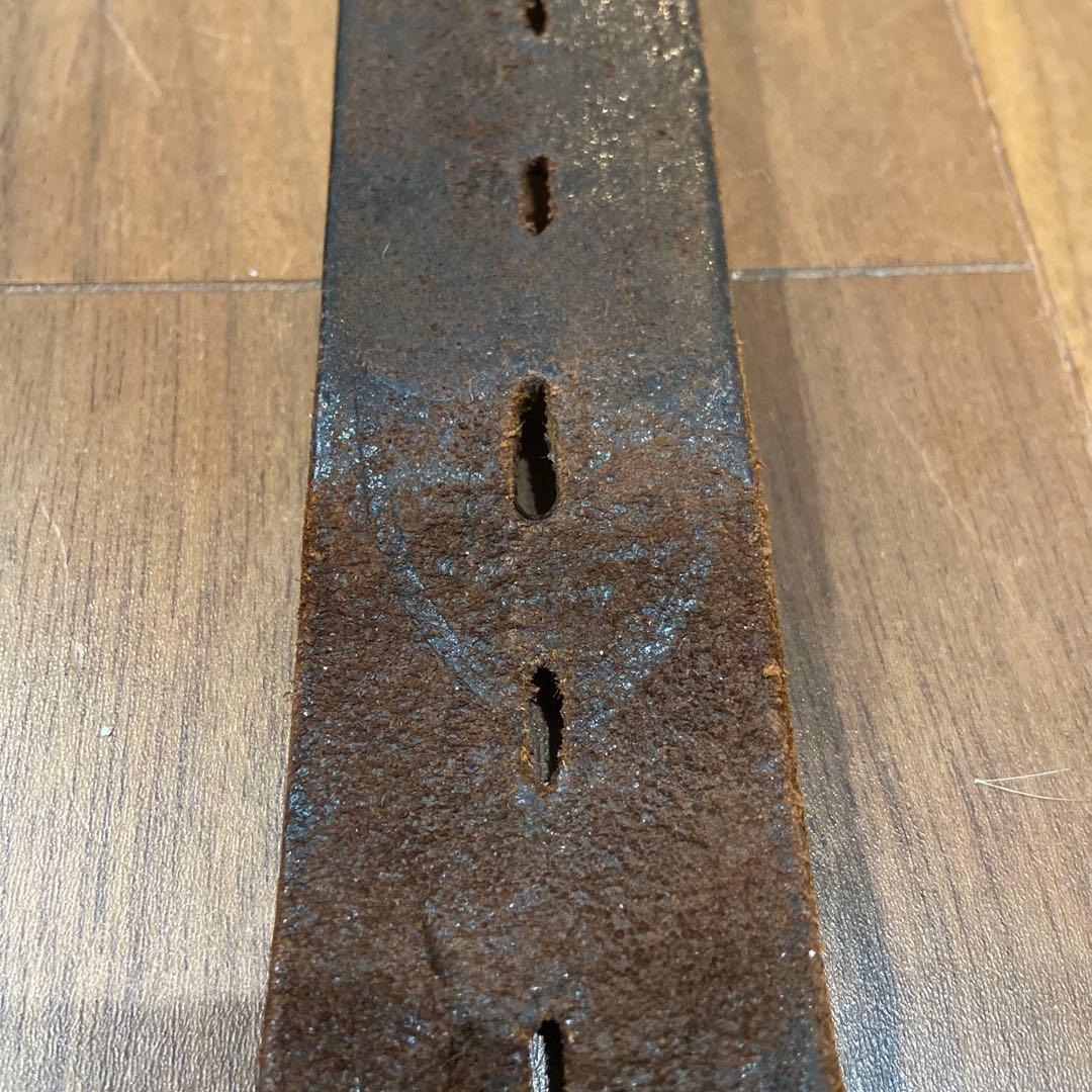 HTC フラワースタッズベルト イエローストーン&ダークブラウンレザー 32