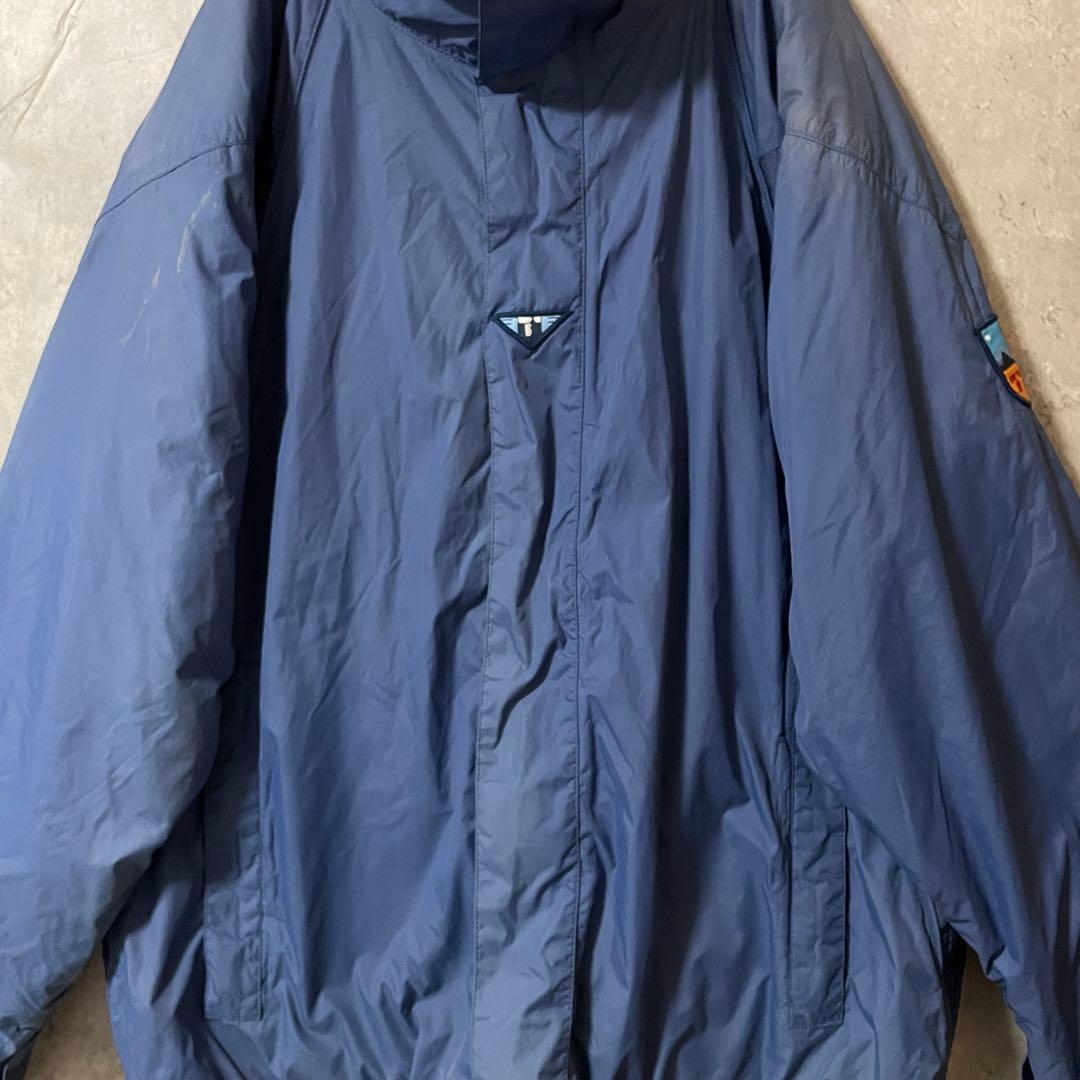 Burtonバートンスキーウェアスノーボードジャケット紺ネイビー青ブルー刺繍ロゴ