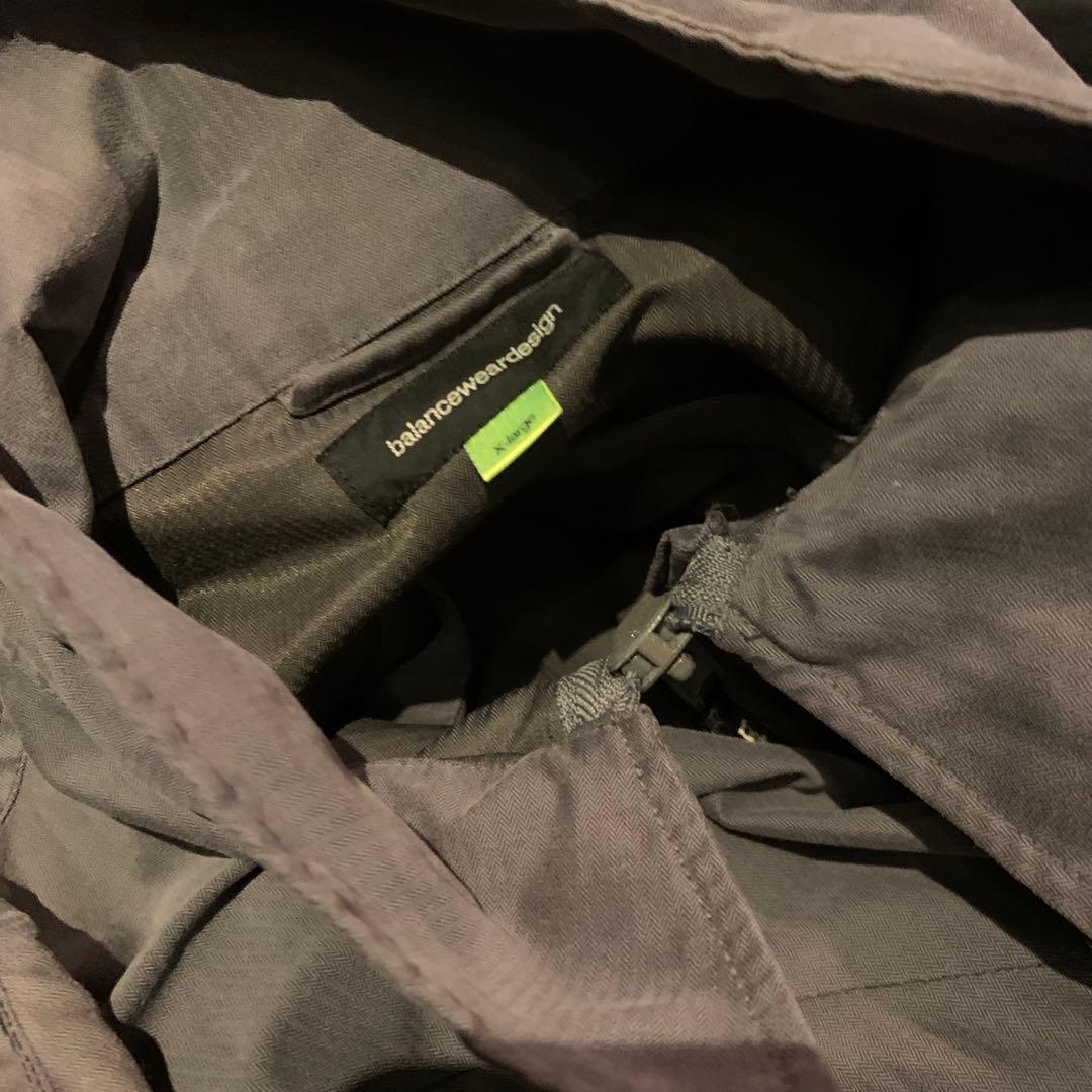 バランスウェアデザイン ツナギ ミリタリー ブルーグレー XL