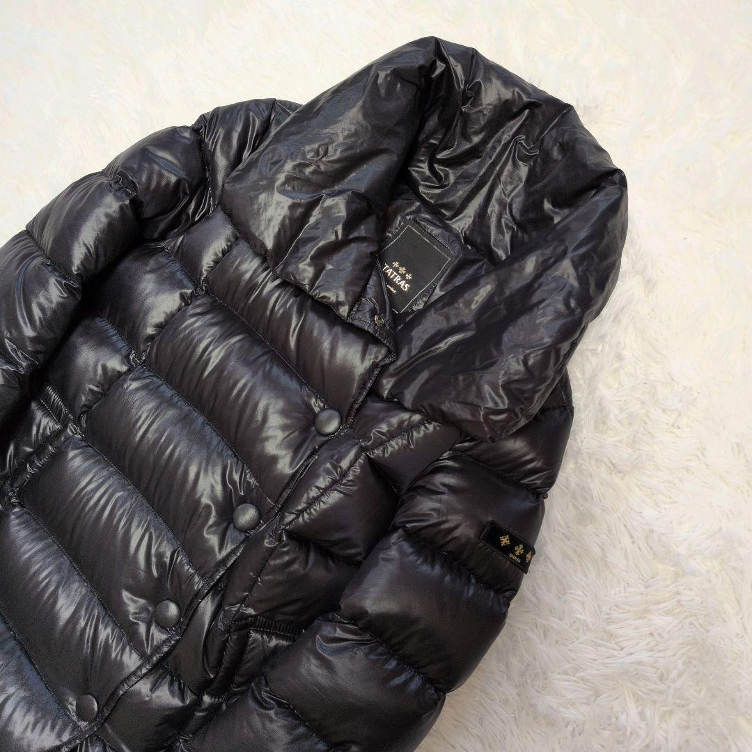 【美品】タトラス☆サイズ3　ダウンコート　ブラック　ショールカラー