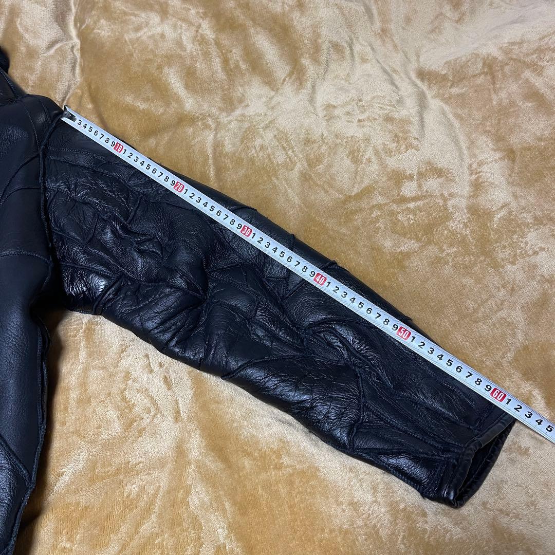 【美品希少】BOLINI パッチワーク リアルムートン ジャケット 48 L相当