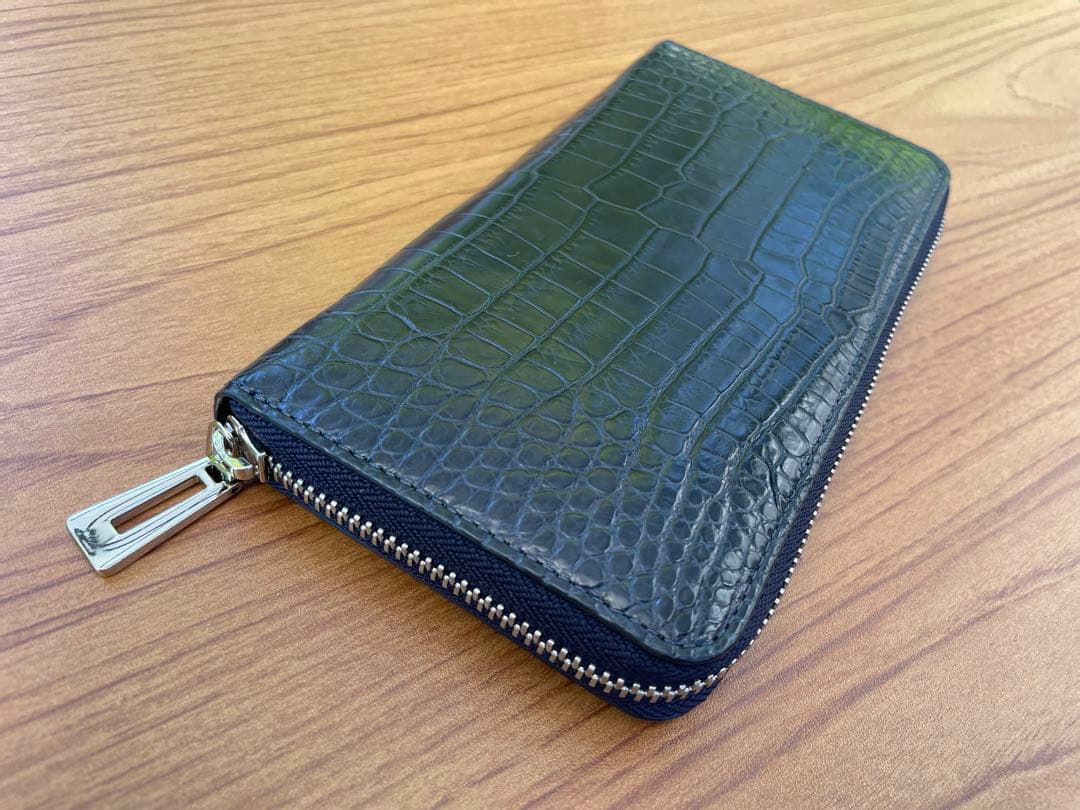 再値下げ❗️【未使用・美品・希少】クロコダイル（ポロサス）長財布　濃紺　センター取