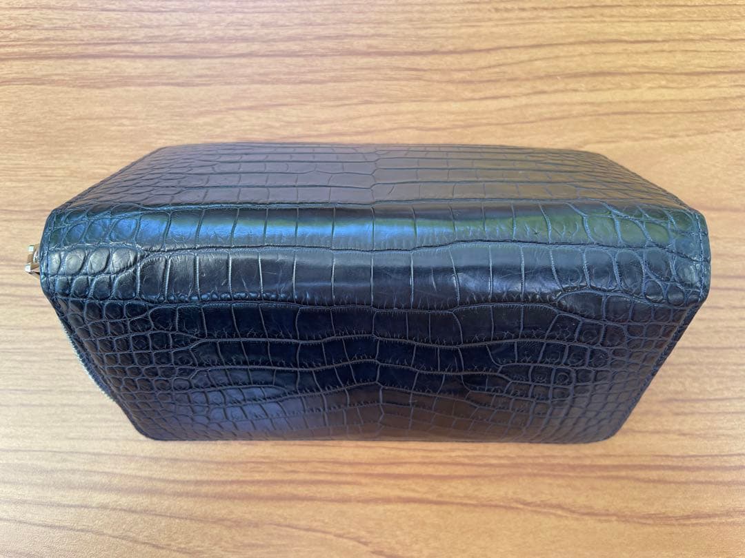 再値下げ❗️【未使用・美品・希少】クロコダイル（ポロサス）長財布　濃紺　センター取