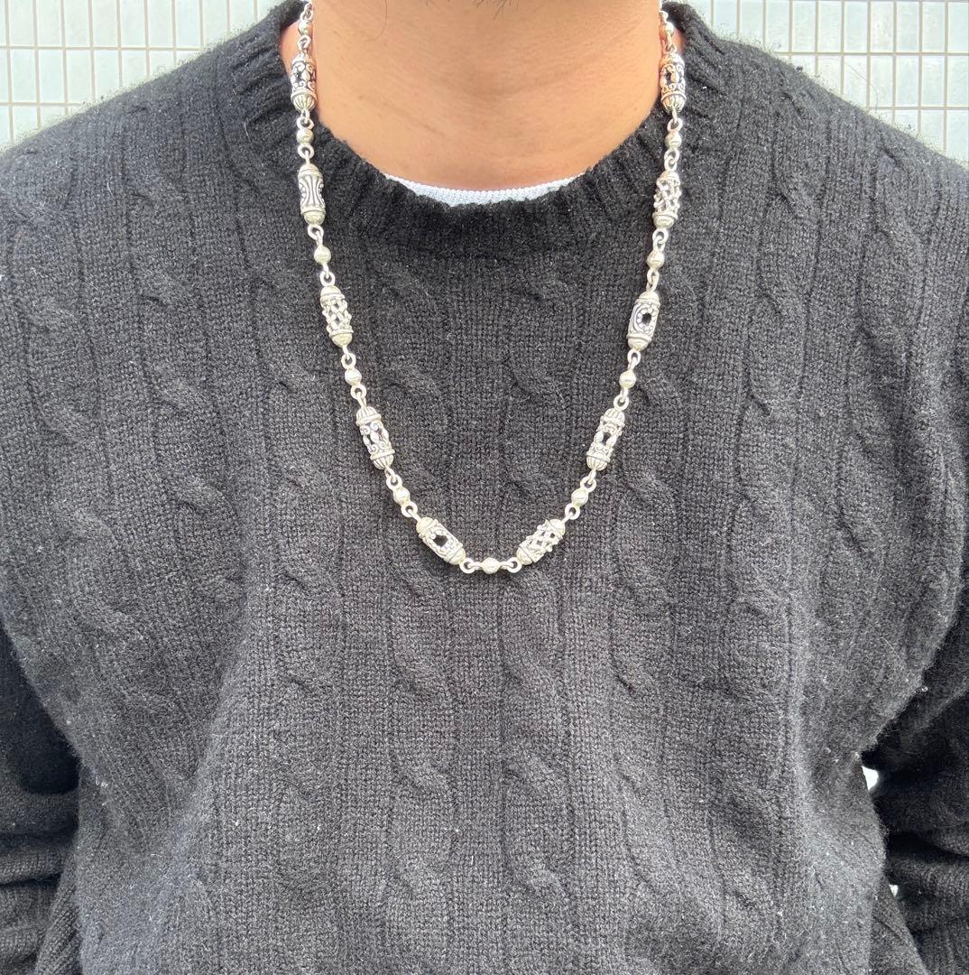 Mexico 925 トグルチェーンネックレス VINTAGE シルバー