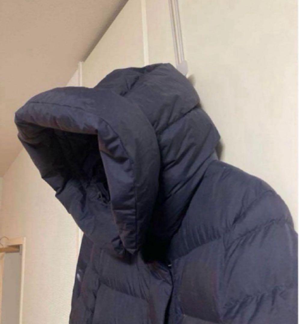 新品同　ユニクロ＋J　ウルトラライトダウン　フーデットコート　ネイビー　S