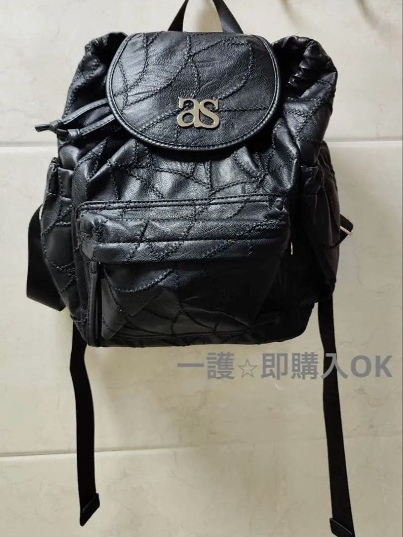 ason アズオン ブラック リュック ロゴ入り