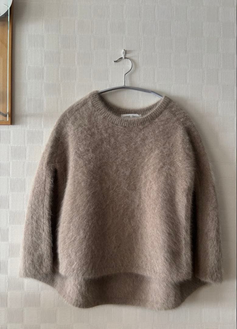 ビアズリー フォックスカシミヤ　ニットポンチョ　モカ　極美品　最終価格