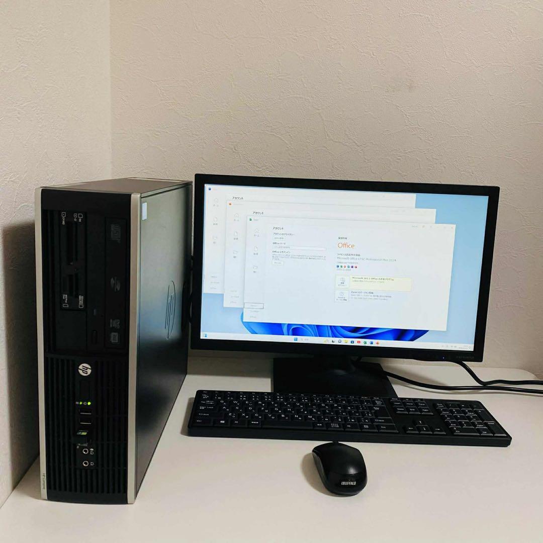 Y21 HPデスクトップSSDメモリ8G高速 Windows11オフィス付き