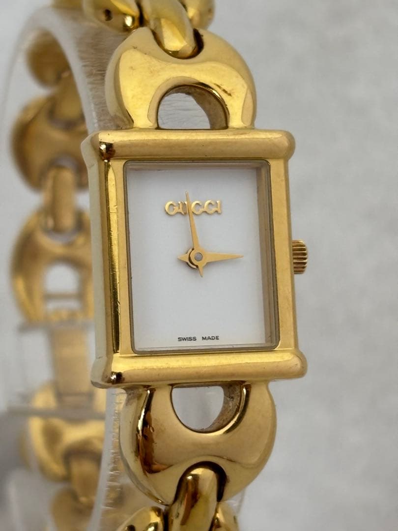 【美品】GUCCI グッチ クォーツ【1800L】純正ベルト【稼働品】レディース