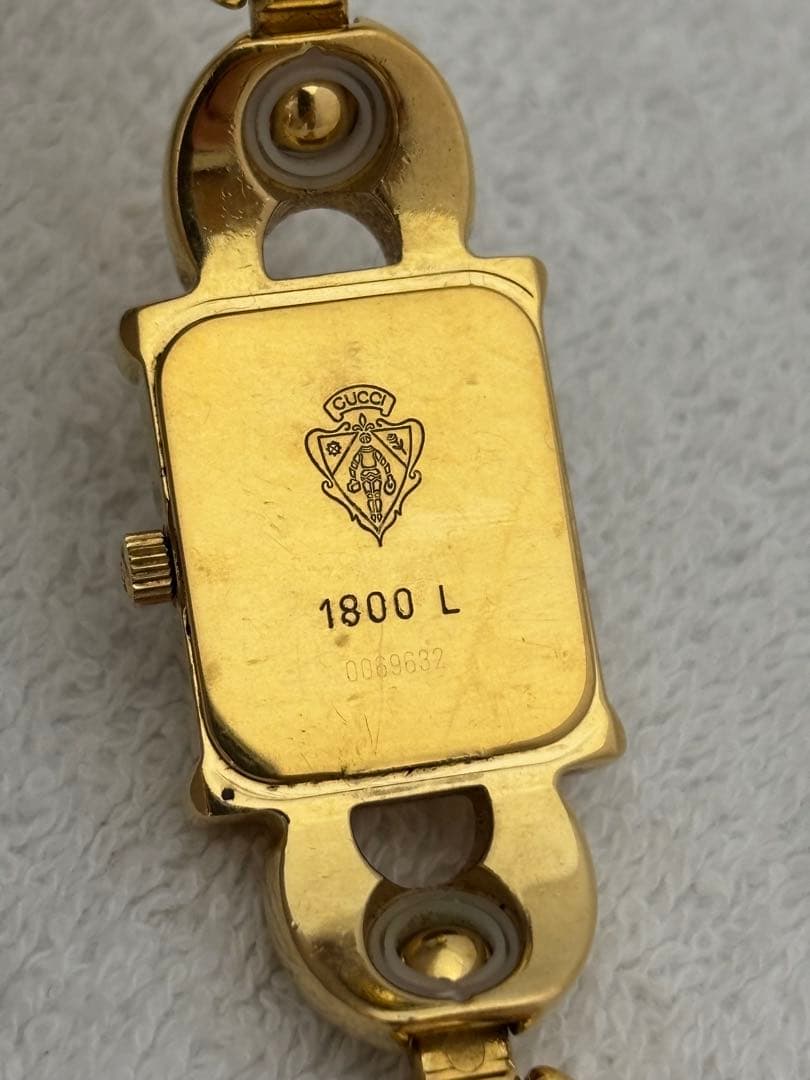 【美品】GUCCI グッチ クォーツ【1800L】純正ベルト【稼働品】レディース
