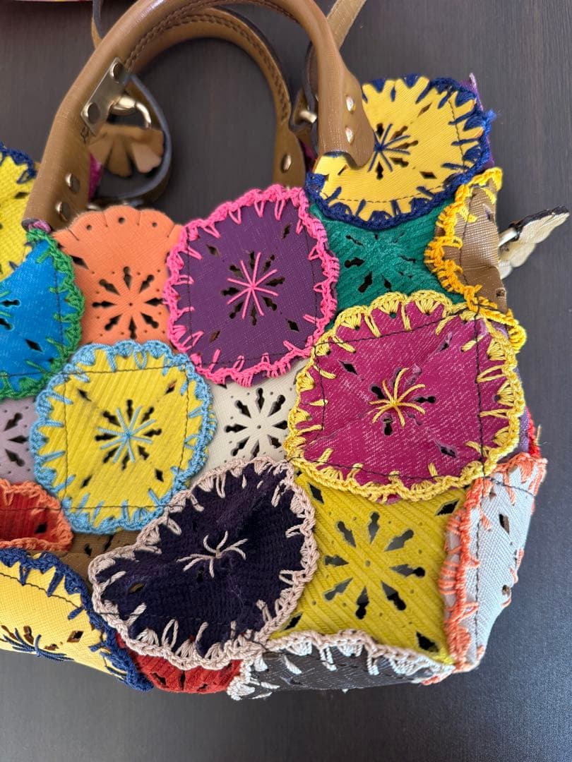 Jamin Puech ジャマンピエッシュ　2way バッグ　フラワー　袋付