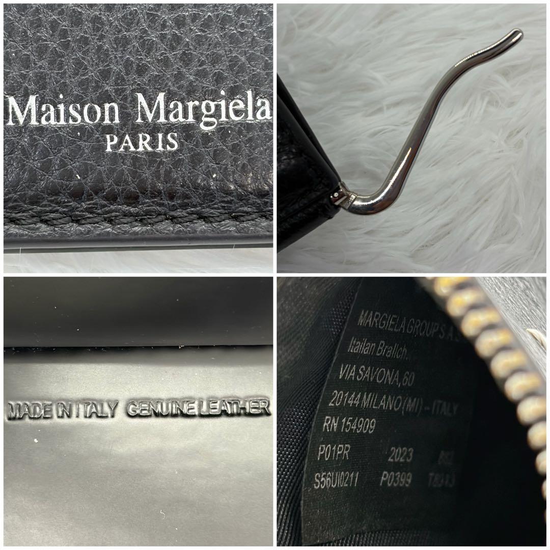 美品✨メゾンマルジェラ マネークリップ 二つ折り財布 ブラック  ジップ