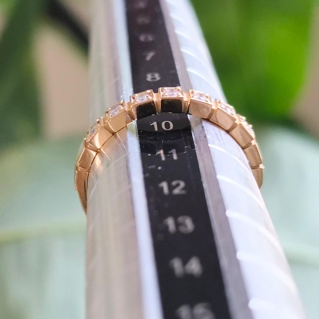 ヴァンドーム青山　K18 YG　モダン　ダイヤ　ハーフエタニティ　リング　10号