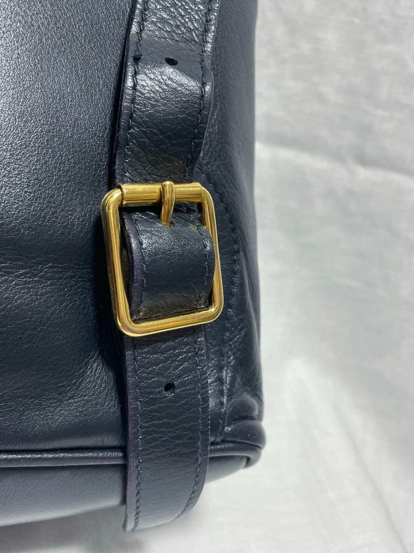 【オールドグッチ】GUCCI ミニ バンブーリュック ネイビー