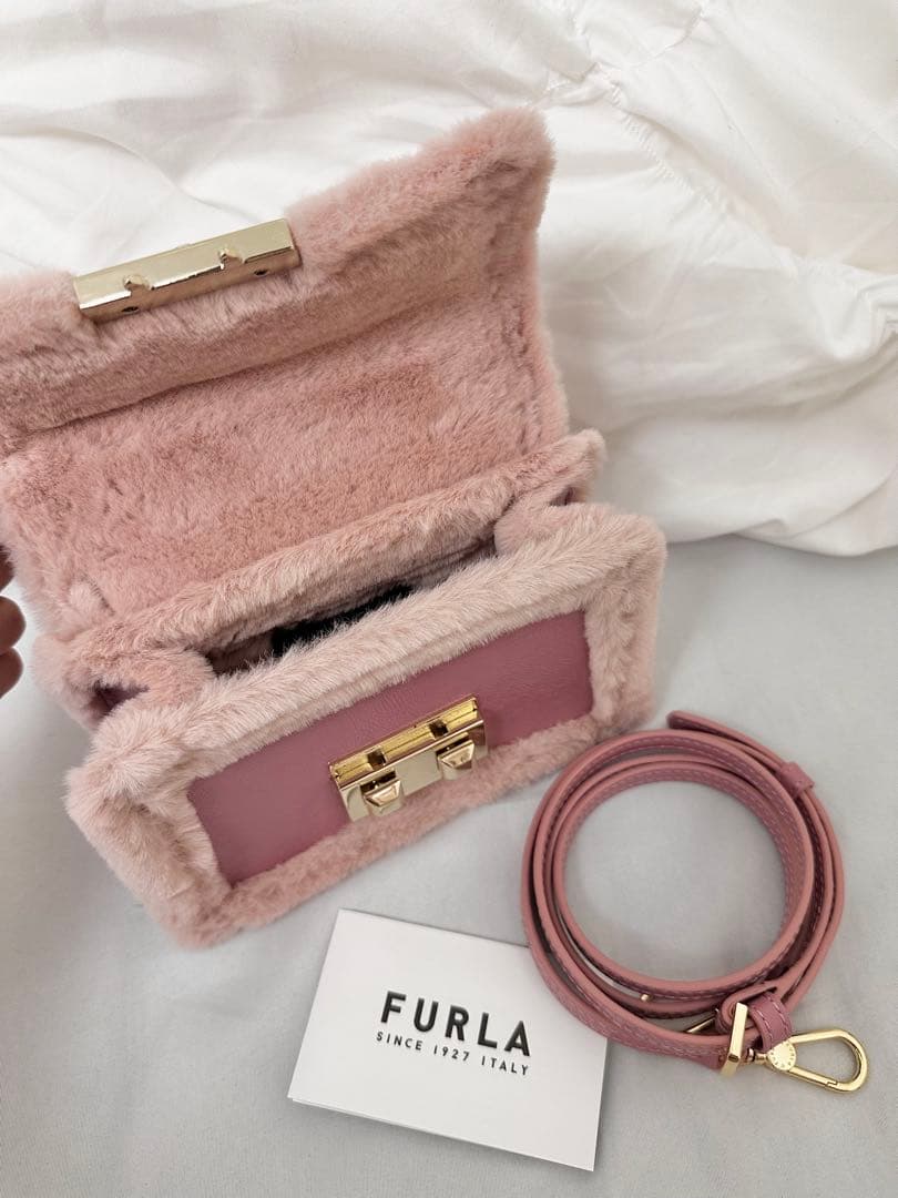 FURLA 2wayミニショルダーバック ファーバックピンク 新品未使用
