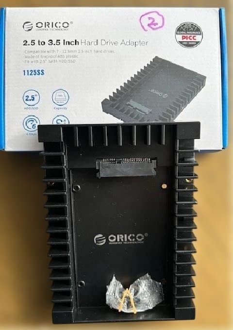 Crucial BX500 2000GB SSD + ORICOアダプター