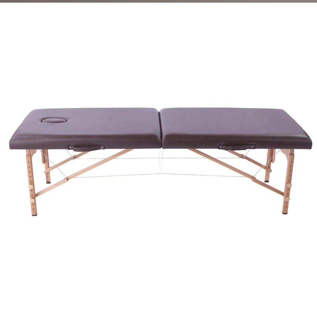 【美品】軽量木製折りたたみベッド EB-03（キャリーバッグ付/ダークブラウン）