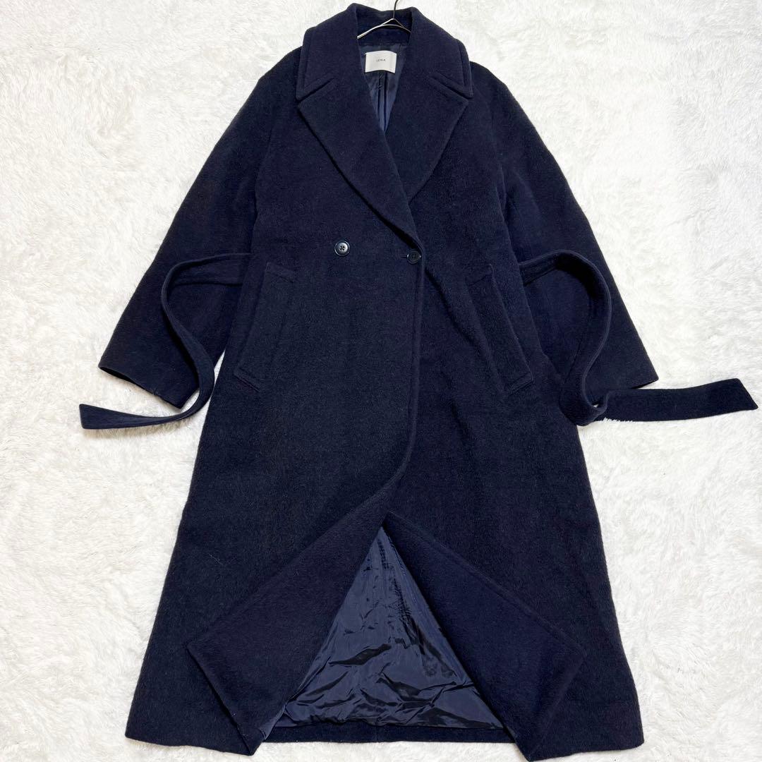 近年モデル✨ IENA ダブルブレスト ベルテッド ロングコート アルパカ