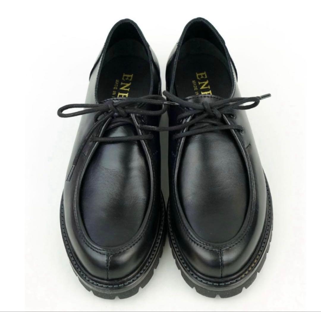 ENESS エネス チロリアンシューズ ブラック39 北欧暮らしの道具店