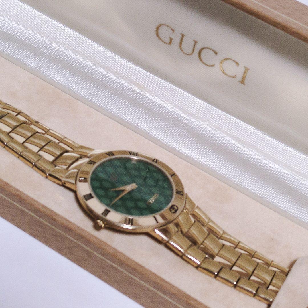 GUCCI グッチ ローマンベゼル レディース クォーツ 腕時計 3300M