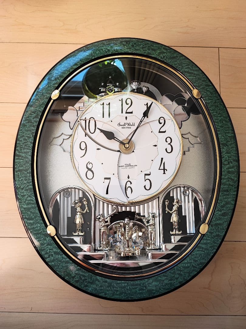 リズム時計 からくり電波掛け時計 4MN452RH