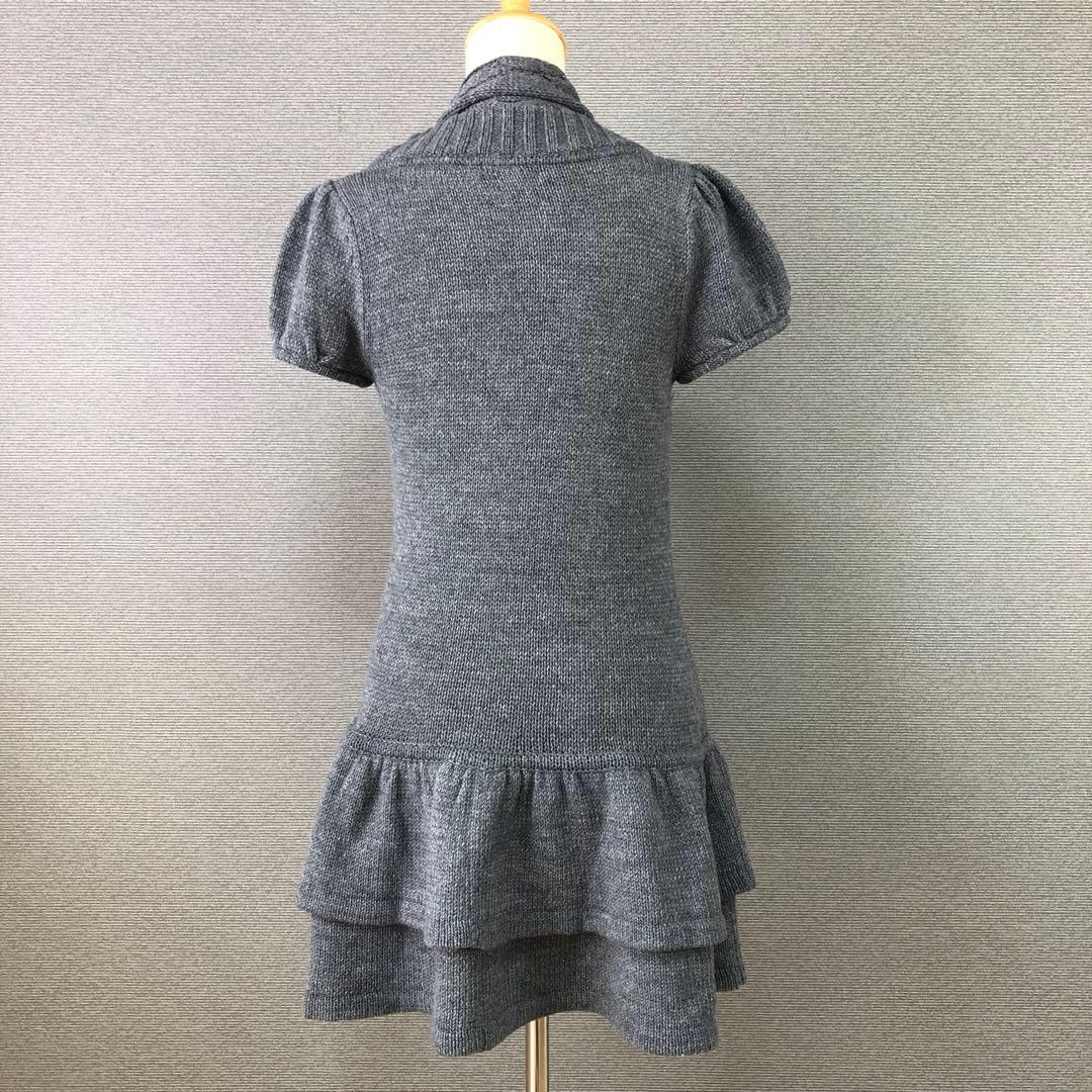 BURBERRY BLUE LABEL 半袖 ケーブル ニットワンピース 38