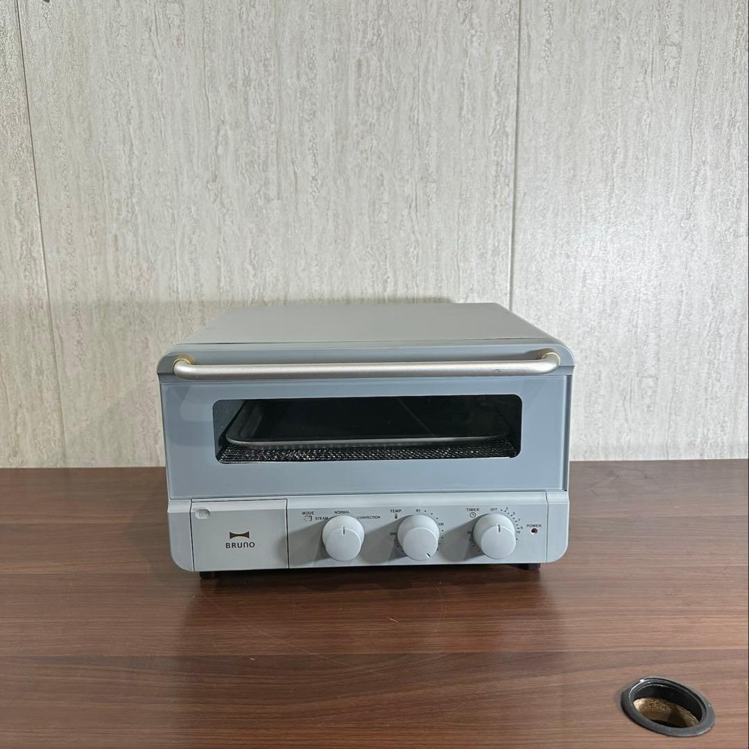 美品　即日発送　Bruno　ブルーノ　スチーム＆ベイク トースター ブルーグレー