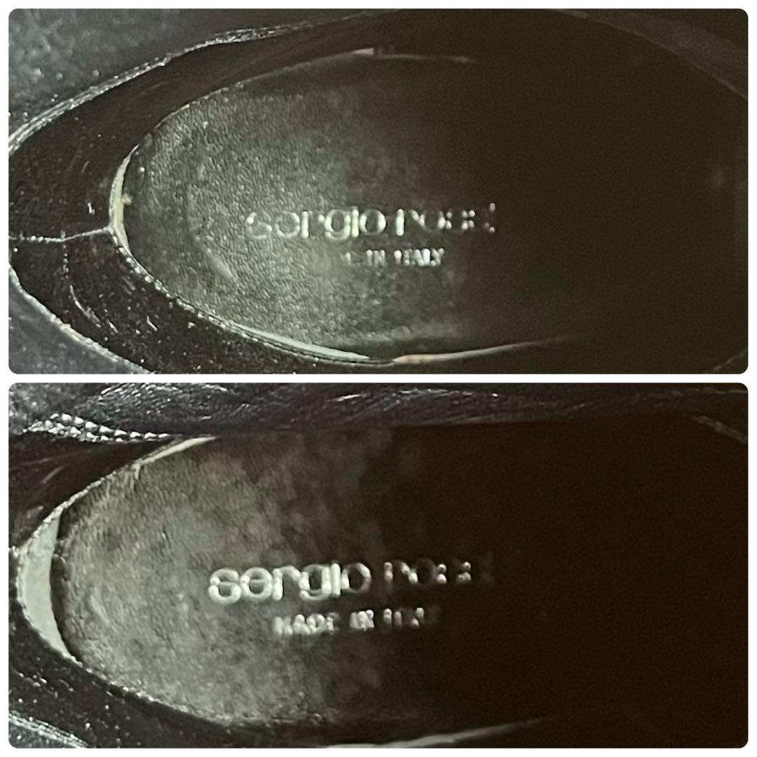 【極美品】Sergio rossiレッド 本革ロング ブーツ 22.5ベルト装飾