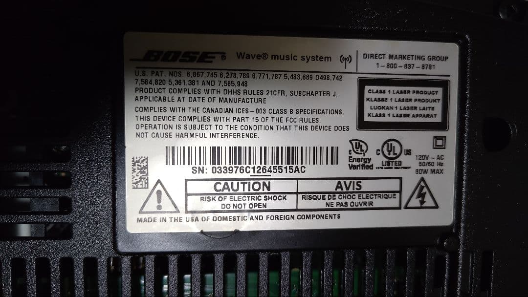 G*i様 BOSE wave music system US版 美品