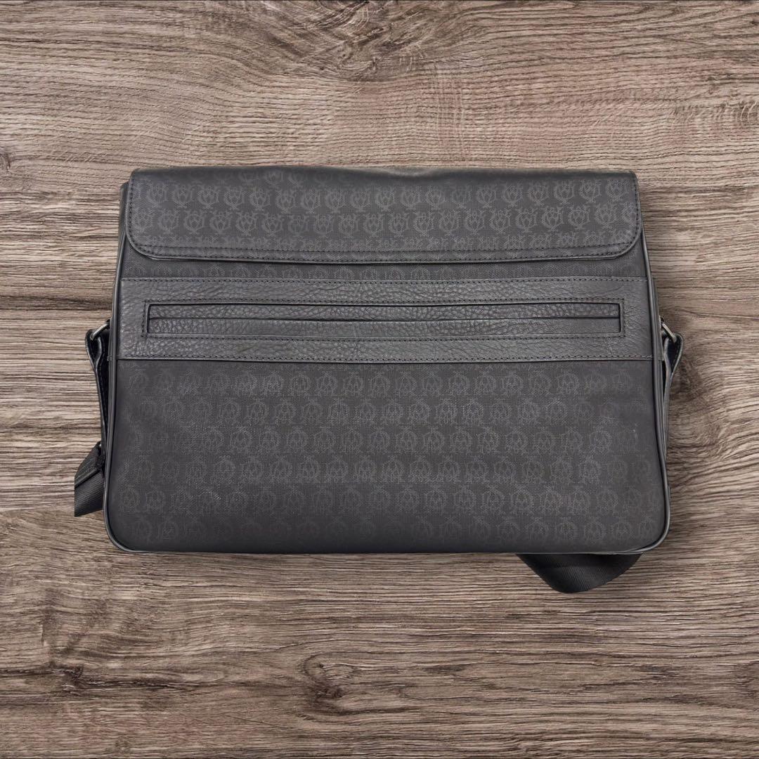 40G dunhill ダンヒル メッセンジャーモノグラム ショルダーバッグ 黒