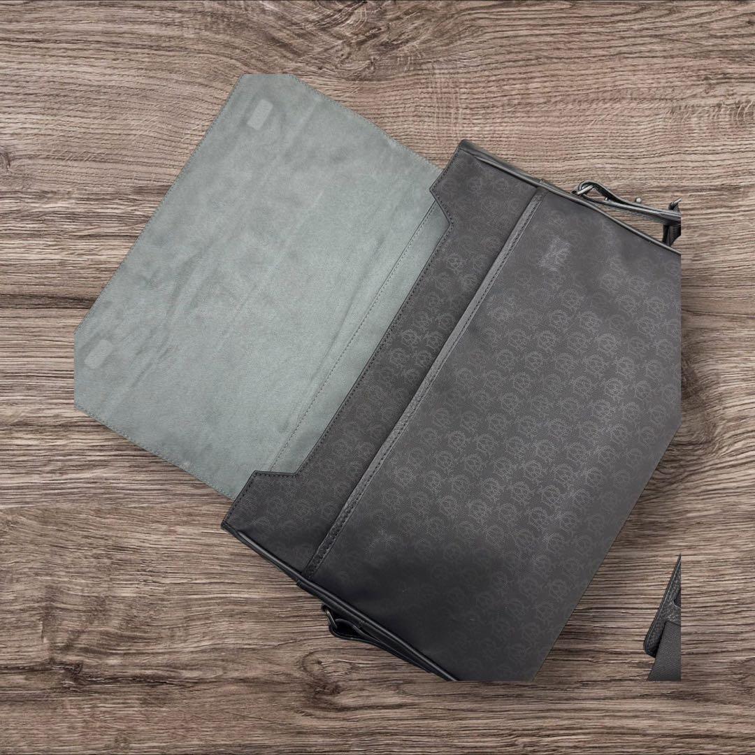 40G dunhill ダンヒル メッセンジャーモノグラム ショルダーバッグ 黒