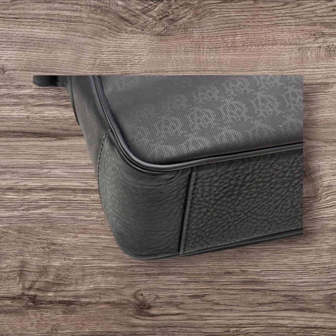 40G dunhill ダンヒル メッセンジャーモノグラム ショルダーバッグ 黒