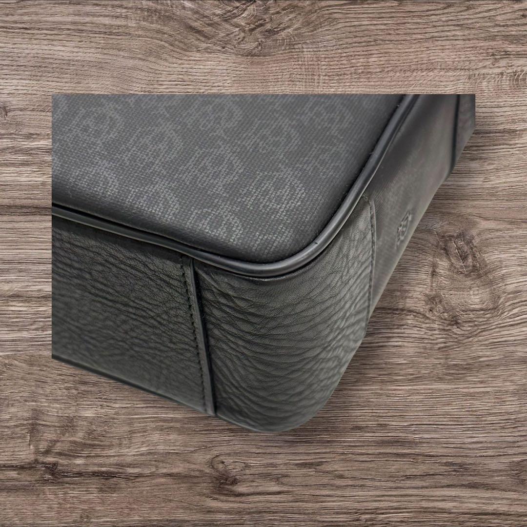 40G dunhill ダンヒル メッセンジャーモノグラム ショルダーバッグ 黒