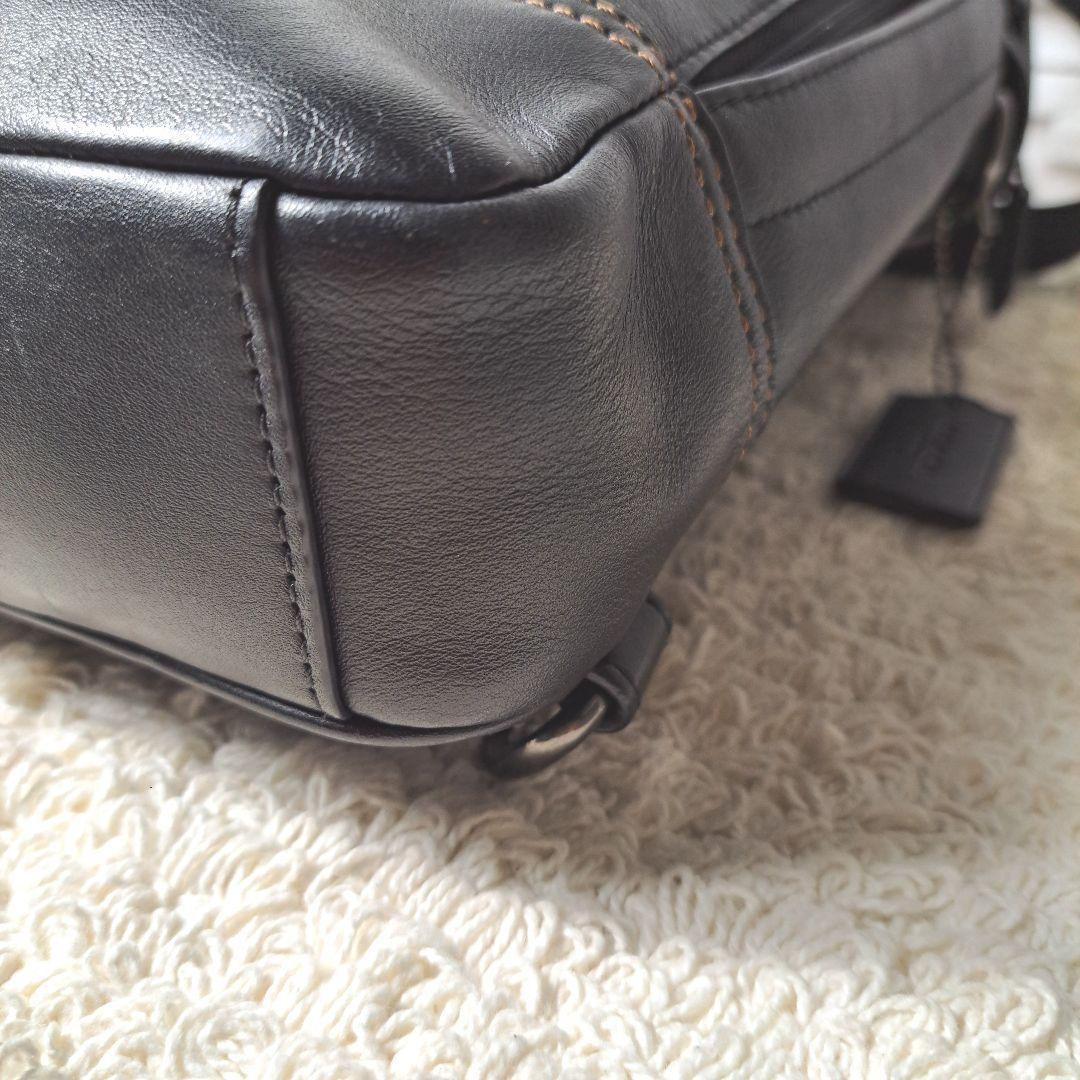 【極美品】コーチCOACHボディバッグ　ショルダーバッグ　レザー本革　ブラック