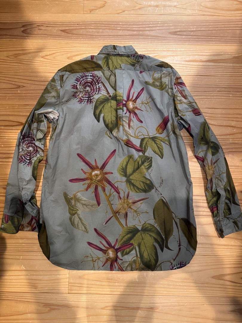 DRIES VAN NOTEN 花柄長袖シャツ グレー